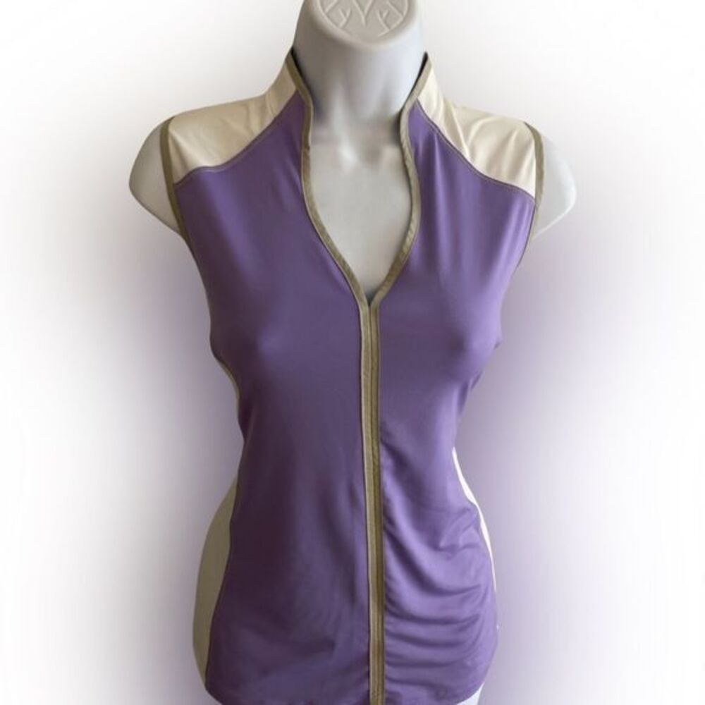 Cutter& Buck Annika Shirt - S purple & gray , nylon spandex